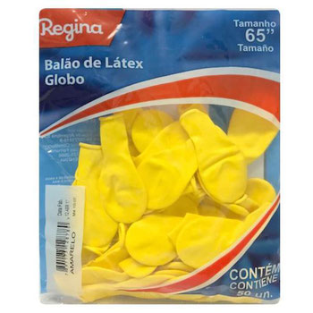 BALAO REGINA N6,5 AMARELO 50UN