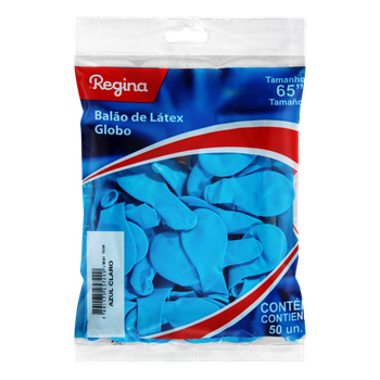 BALAO REGINA N6,5 AZUL CLARO 50UN