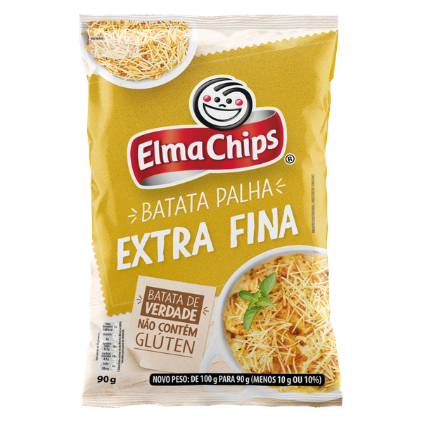 BATATA PALHA ELMA CHIPS  MESA EXTRA FINA 90G