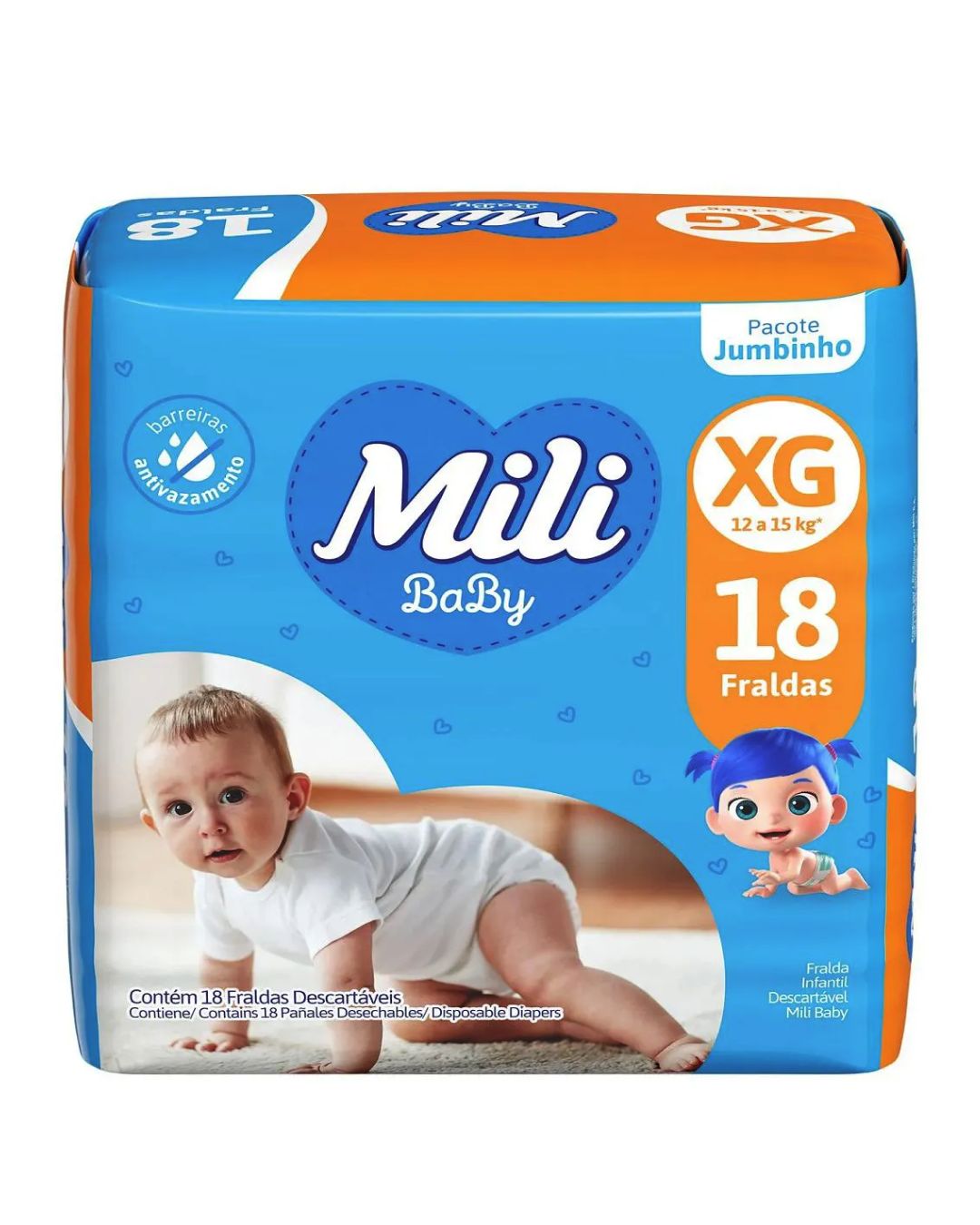 FRALDA MILI JUMBINHO XG/18