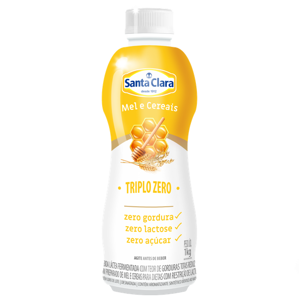 BEB LACTEA FRUT CLARA TRIPLO ZERO MEL E CEREAIS  GF 1LT