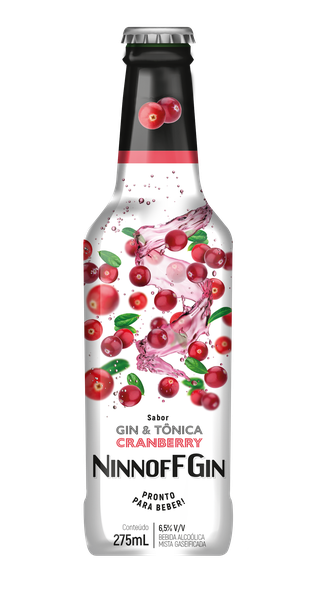 BEBIDA NINNOFF GIN TONICA CRANBERRY 275 ML