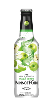 BEBIDA NINNOFF GIN TONICA MACA VERDE 275 ML