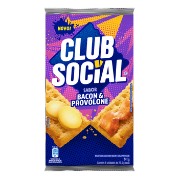 BISC CLUB SOCIAL BACON/PROVOLONE 141G
