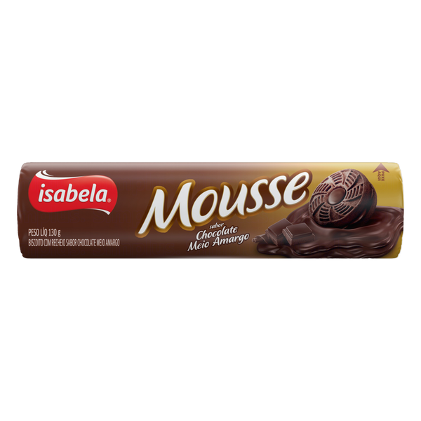 BISC ISABELA MOUSSE CHOC MEIO AMARGO 130G