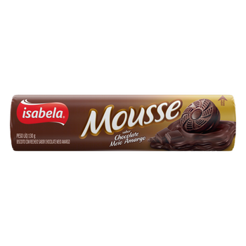 BISC ISABELA MOUSSE CHOC MEIO AMARGO 130G