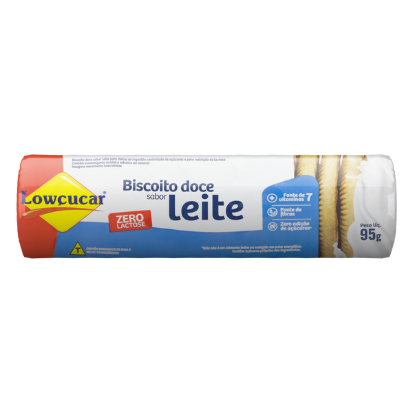 BISCOITO DOCE LEITE LOW ZERO ACUCAR 95G