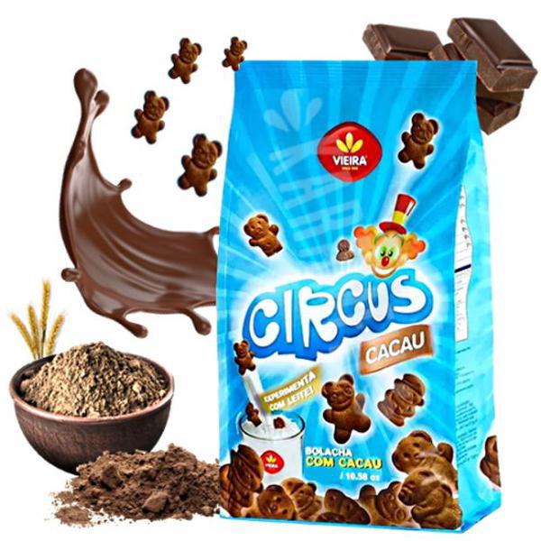BISCOITO VIEIRA CIRCUS CACAU 125G