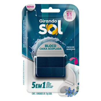 BLOCO SANIT P/CX ACOPLADA FRESCOR MARINHO GIRANDO SOL 35G