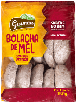 BOLACHA DE MEL C/ CALDA BRANCA GUSMAN 350G