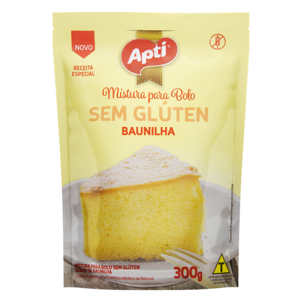 BOLO APTI BAUNILHA S/GLUTEN 300G