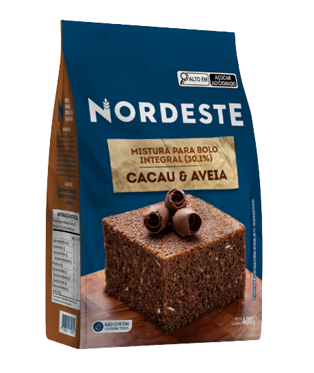 BOLO NORDESTE CACAU E AVEIA 400G