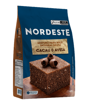BOLO NORDESTE CACAU E AVEIA 400G