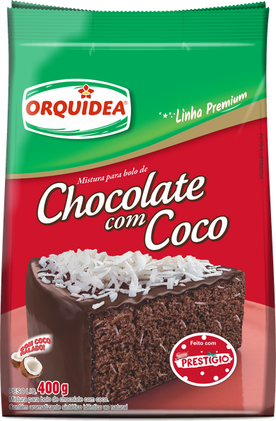 BOLO ORQUIDEA CHOC C/PRESTIGIO 400G