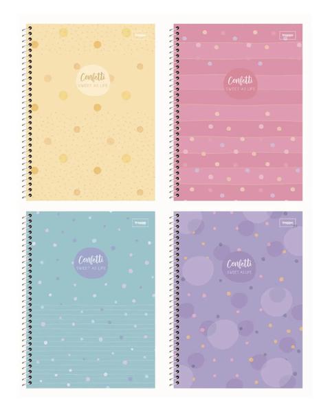 CADERNO CD TROPPO CONFETTI 96FL