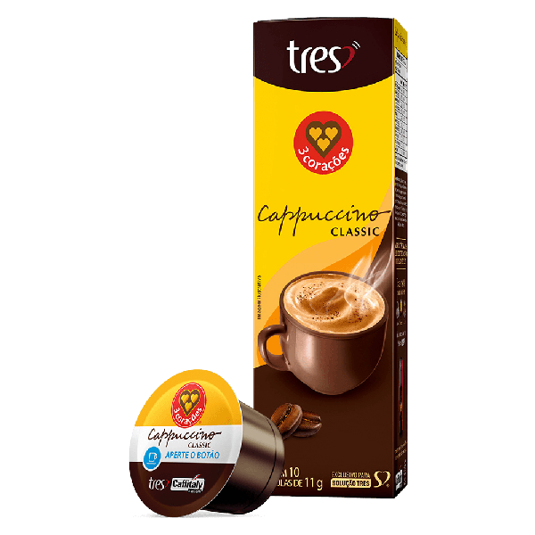 CAPSULA CAPPUC TRES CORACOES C/LEITE 11G