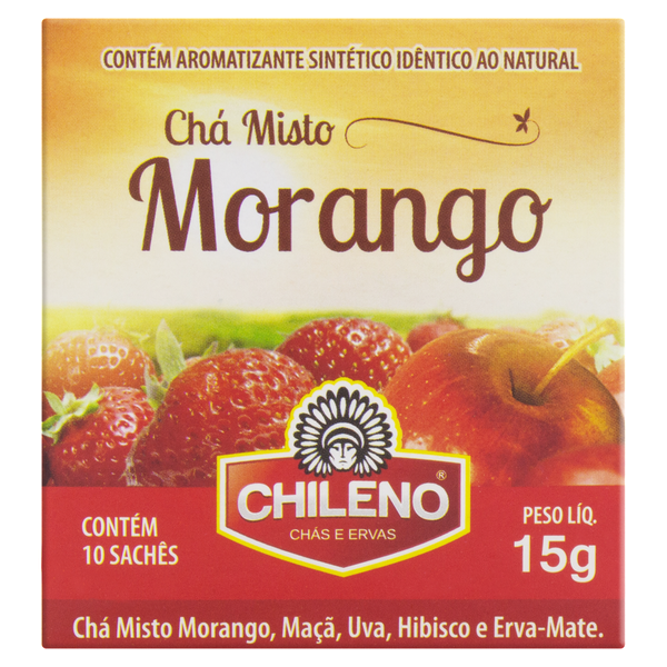CHA CHILENO MORANGO E MACA 15G P.U