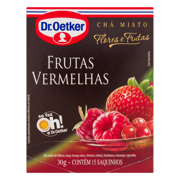 CHA DR OETKER FF FRUTA VERMELHA 10G