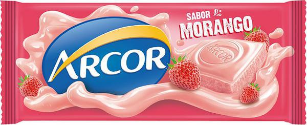 CHOC ARCOR CHOC BRANCO MORANGO 80G
