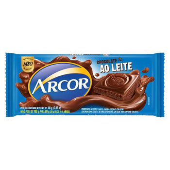 CHOC ARCOR LEITE 80G