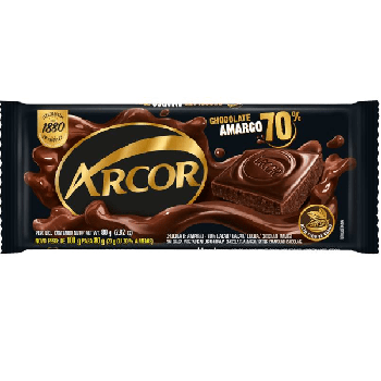 CHOC ARCOR MEIO AMARGO 70% 80G