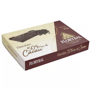 CHOC FLORYBAL MEIO AMARGO 50G
