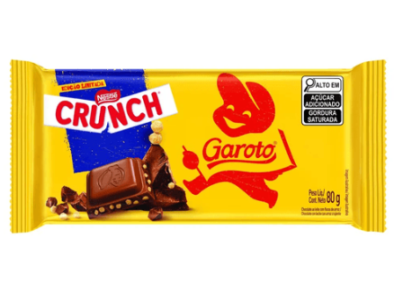 CHOC GAROTO CRUNCH 80G