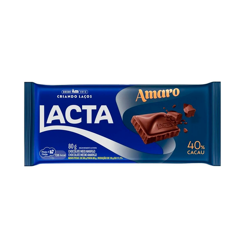 CHOC LACTA AMARO 80G