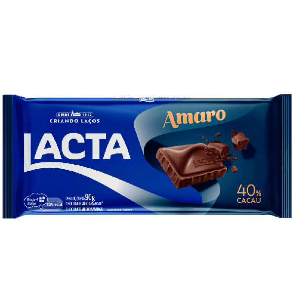 CHOC LACTA AMARO 90G