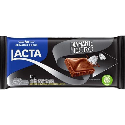 CHOC LACTA DIAMANTE NEGRO 80G