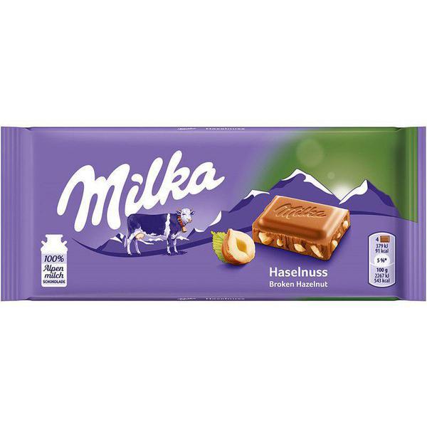 CHOC MILKA AO LEITE HAZELNUT 100G