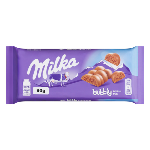 CHOC MILKA BUBBLY 90G