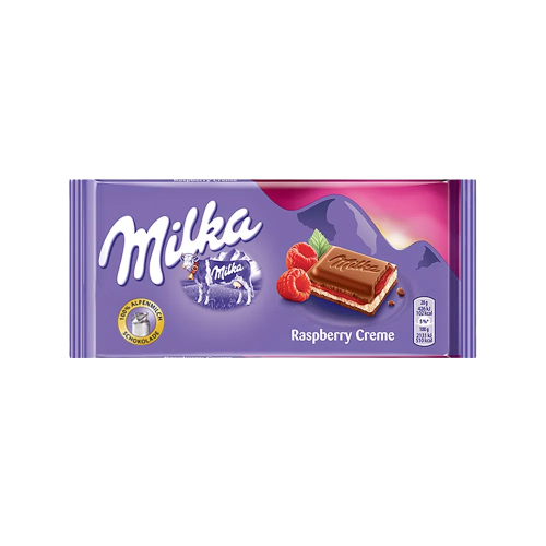 CHOC MILKA RASPBERRY 100G