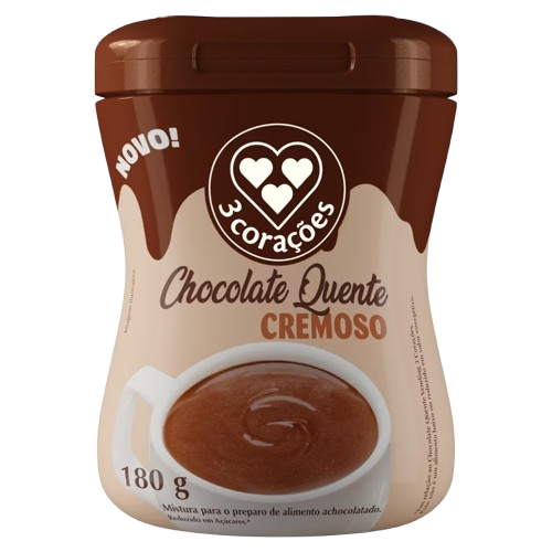 CHOCOLATE PO QUENTE CREMOSO 3 CORACOES 180G