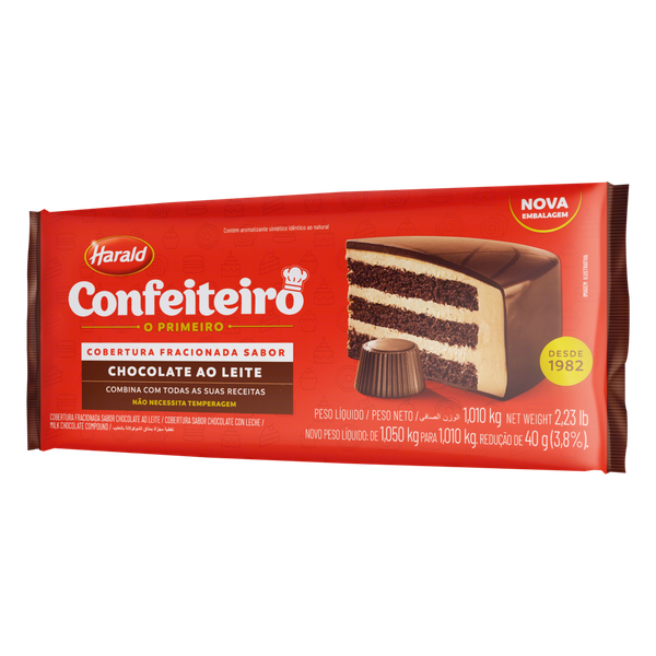 COB CHOC FRAC AO LEITE HARALD 1,010KG