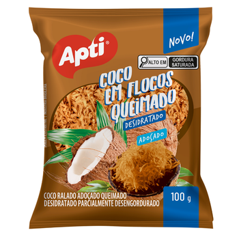 COCO FLOCOS QUEIMADO ADOCADO SACHE APTI 100G