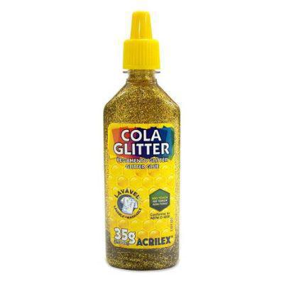 COLA GLITTER ACRILEX OURO 23G