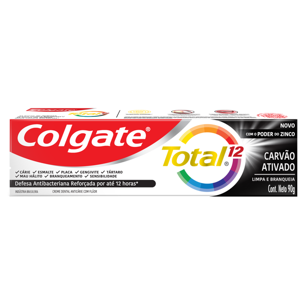 COLGATE TOTAL 12 CARVAO ATIVADO 90G