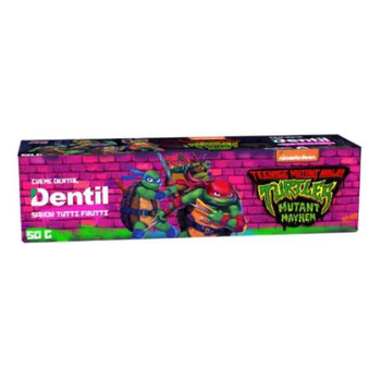 CREME DENTAL DENTIL KIDS TARTARUGAS NINJA BUBBLE GUM 50G