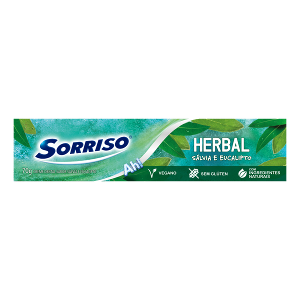 CREME DENTAL SORRISO HERBAL VERDE 70G