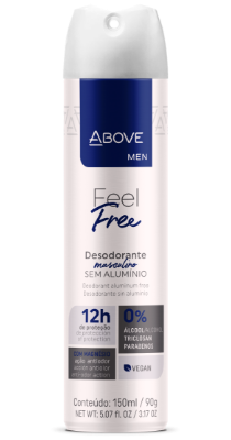 DES AER ABOVE FEEL FREE S/ALUMINIO MEN 150ML