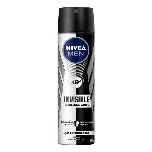 DESOD AERO NIVEA MEN INVISIBLE BW L150P120ML