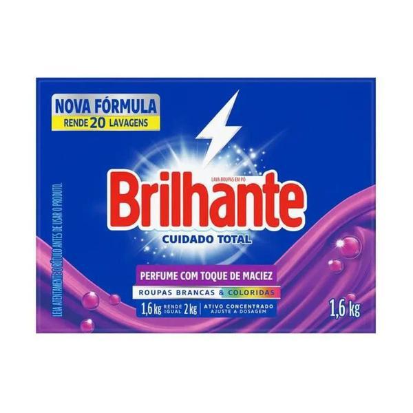 DETERG PO BRILHANTE LIMP TOTAL 1,6KG