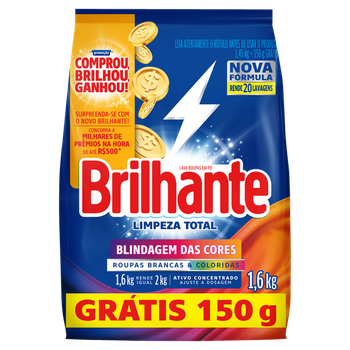 DETERG PO BRILHANTE LIMP TOTAL 1,6KG  GT150G