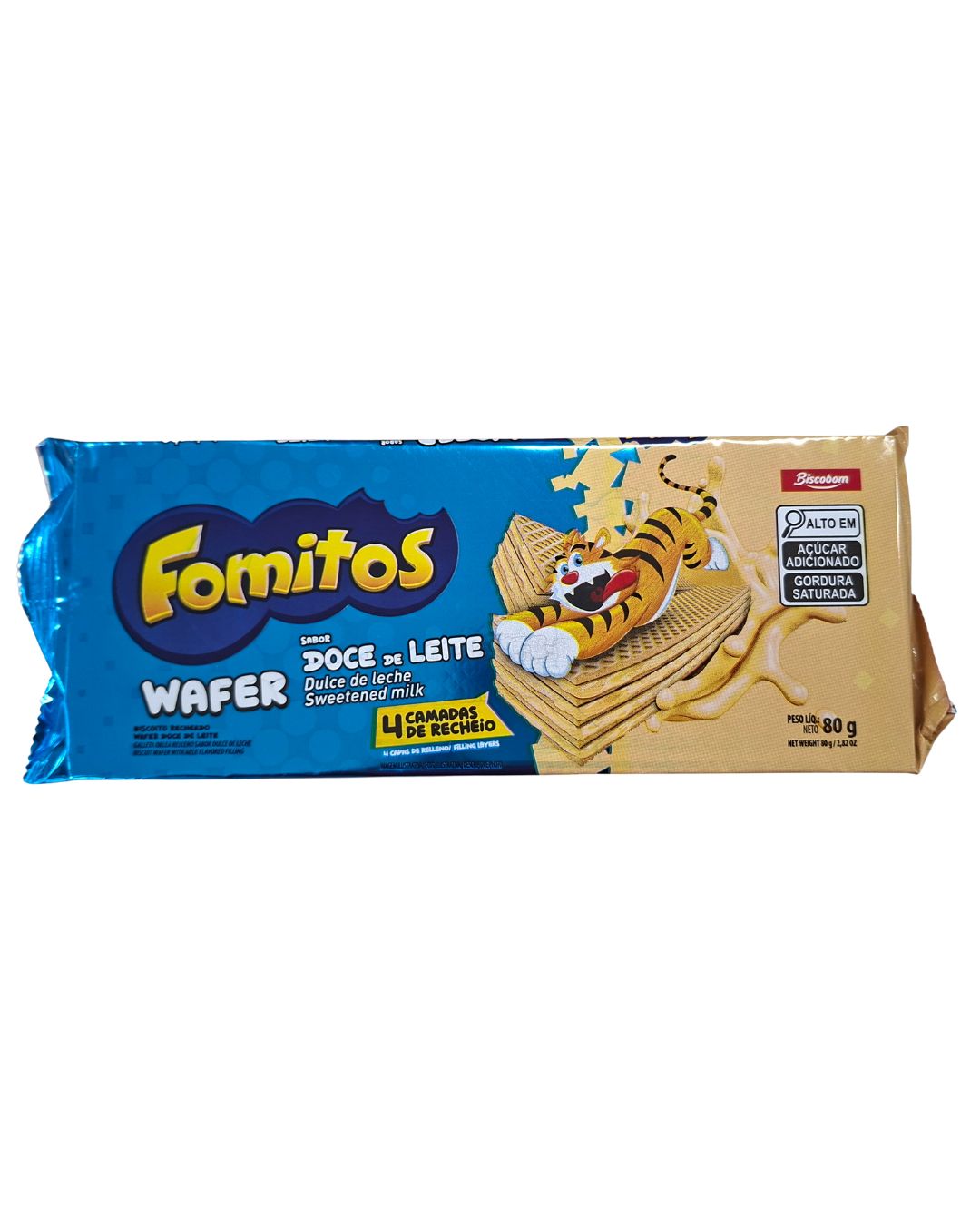 BISC RECHEWAF DOCE DE LEITE FOMITOS 80G