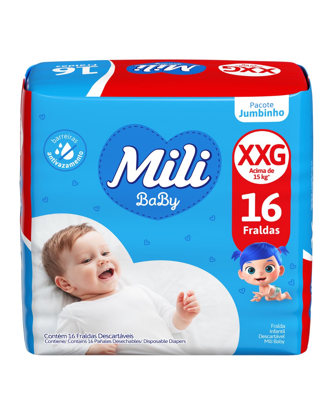 FRALDA MILI JUMBINHO XXG/16