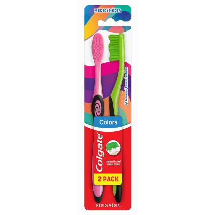 ESCOVA DENTAL COLGATE COLORS MD C/2
