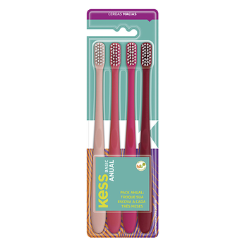 ESCOVA DENTAL KESS COMBO ANUAL C/4 MACIA 2102