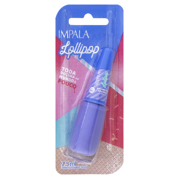 ESMALTE IMPALA LOLLIOP CREM SORV CEU AZUL 7,5ML