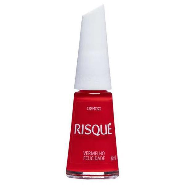 ESMALTE RISQUE VERMELHO FELICIDADE 8ML